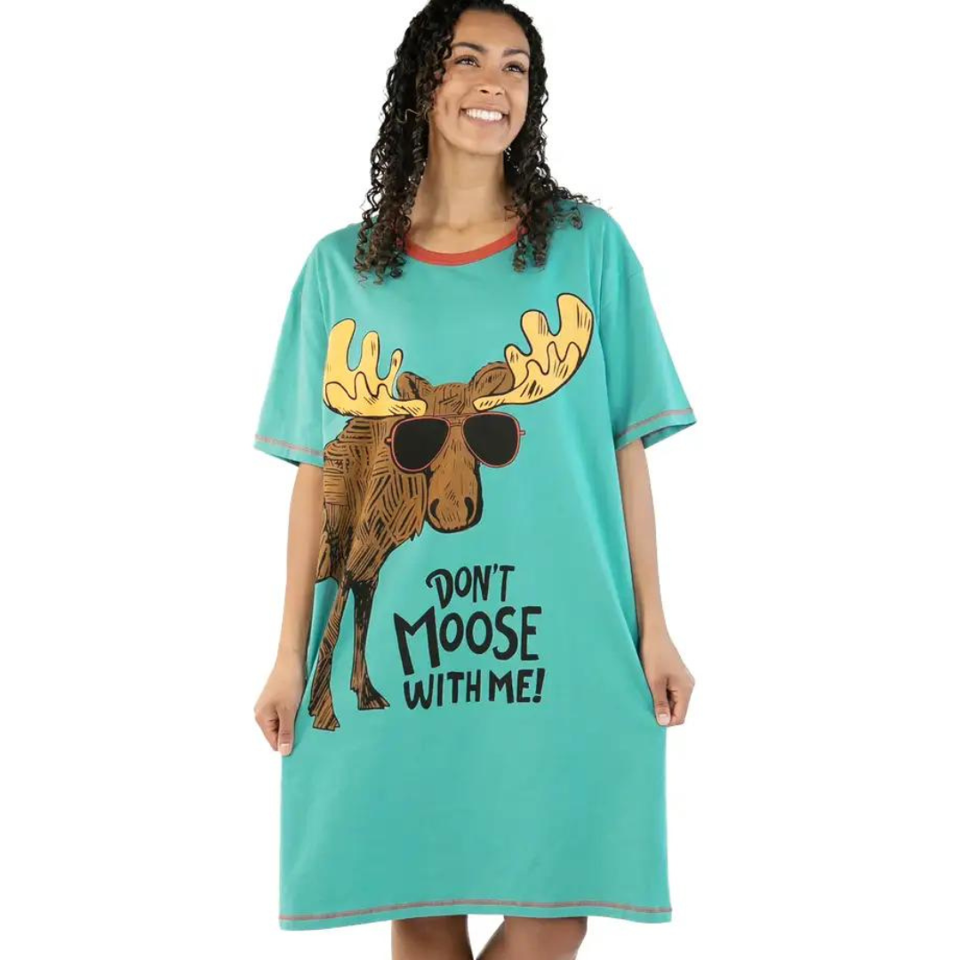 lazy one don't moose with me night shirt